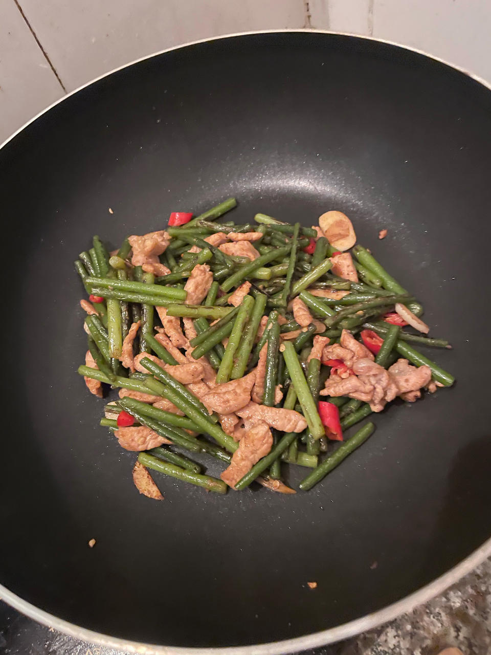 蒜苔炒肉