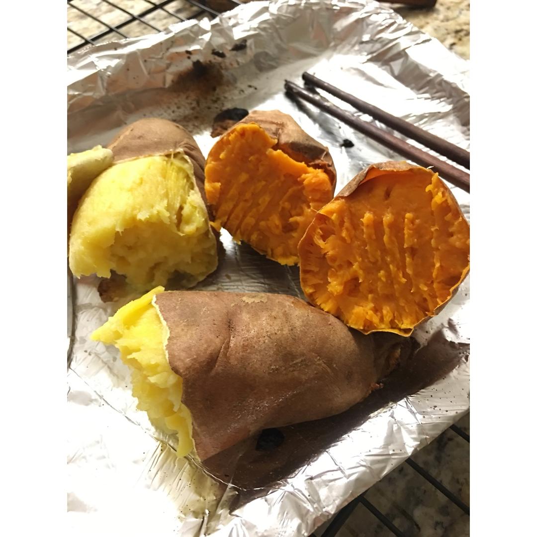 【微波炉栗子x红薯】