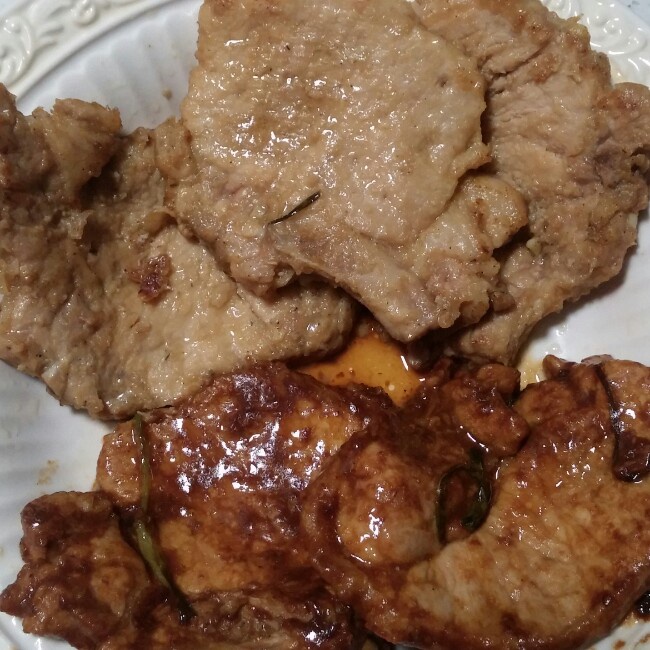 无面包粉炸猪排