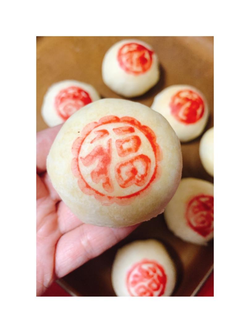 金沙板栗麻薯肉松酥皮月饼（霸王酥）