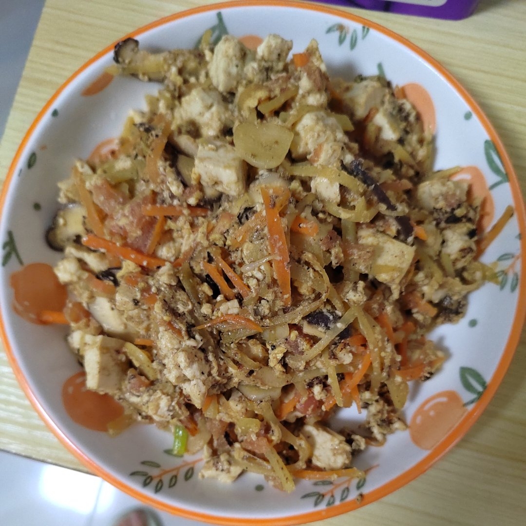 鸡蛋炒老豆腐