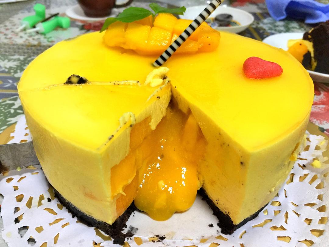 《Tinrry下午茶》教你做芒果流心慕斯（6寸配方）