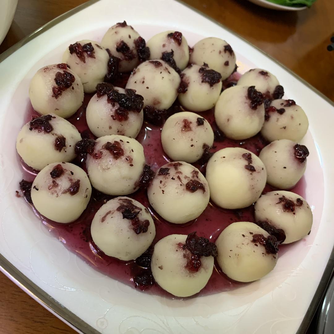 简易版蓝莓山药