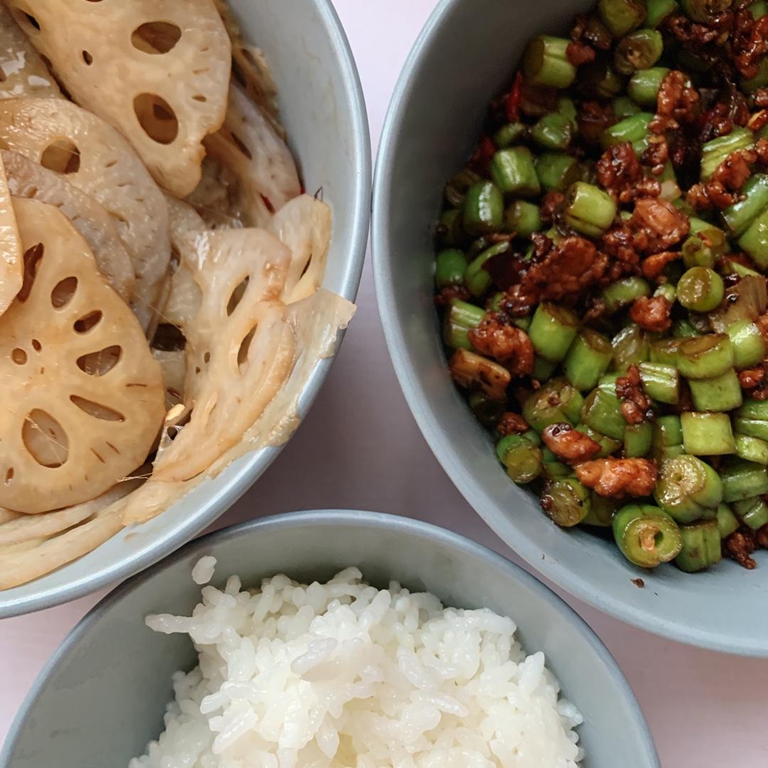 肉沫豆角下饭菜