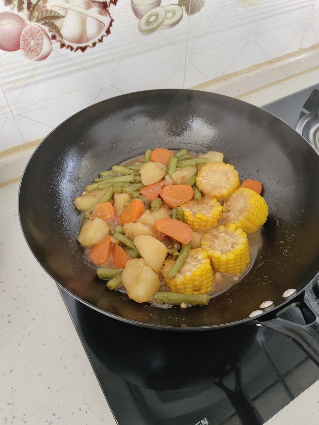 豆角炖土豆极简版💜