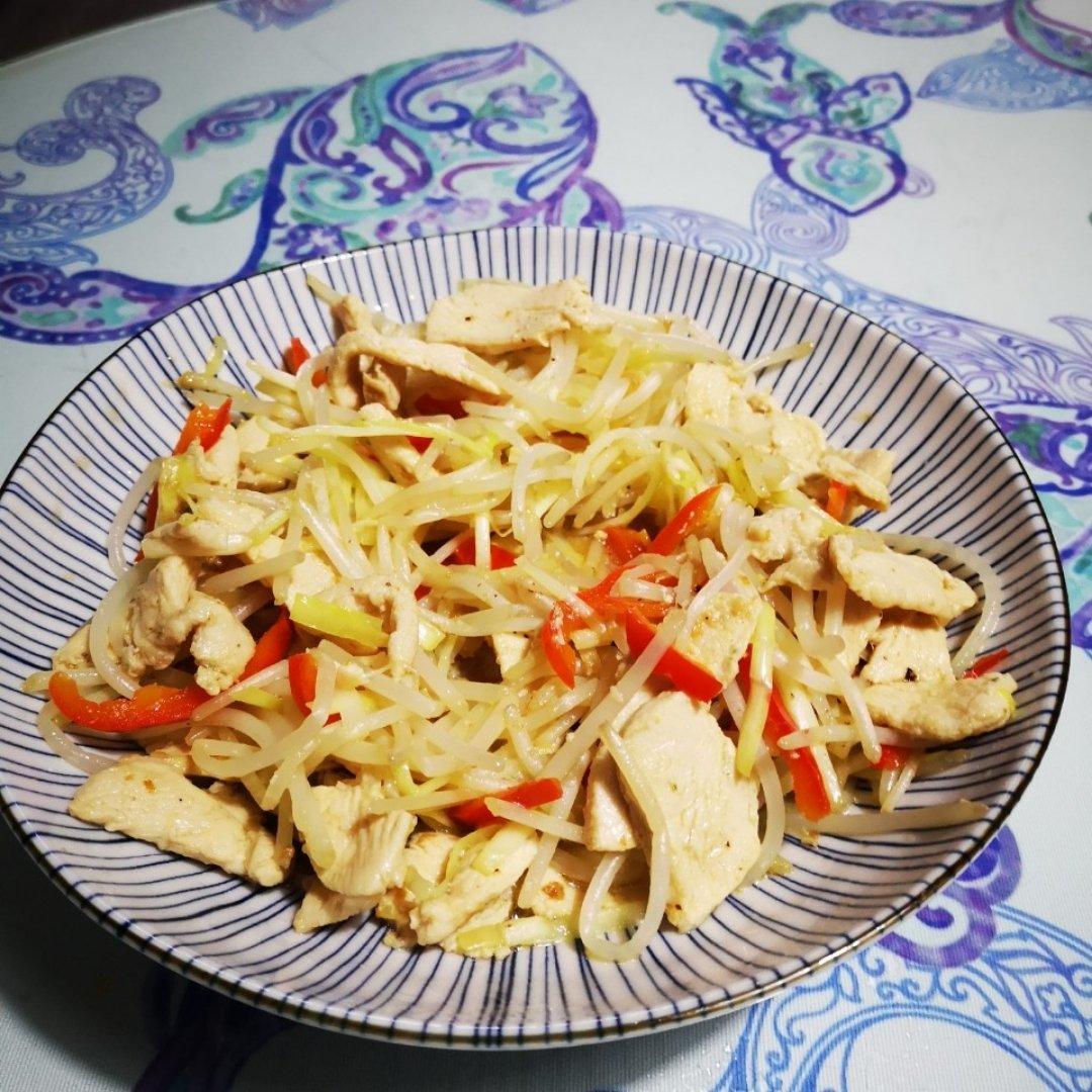 银芽鸡丝（绿豆芽鸡丝）