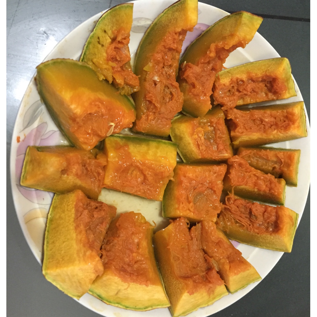 qq苹果做的微波炉蒸南瓜