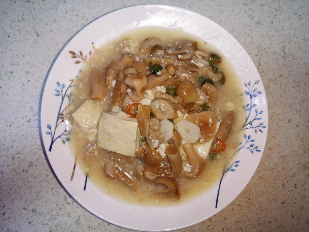 包浆豆腐煮青头菌