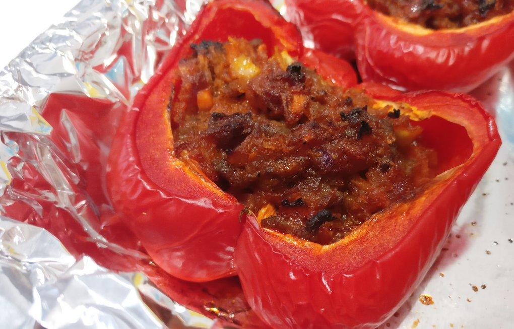 【健康三餐】番茄肉末焗彩椒