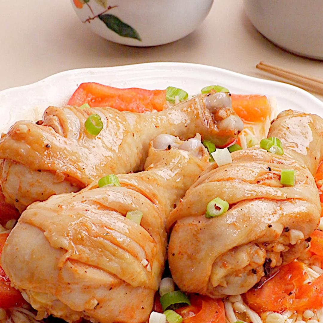 番茄蒸鸡腿的做法