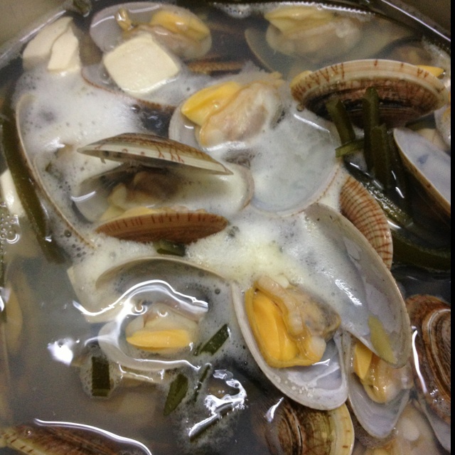 海带豆腐蛤蜊汤