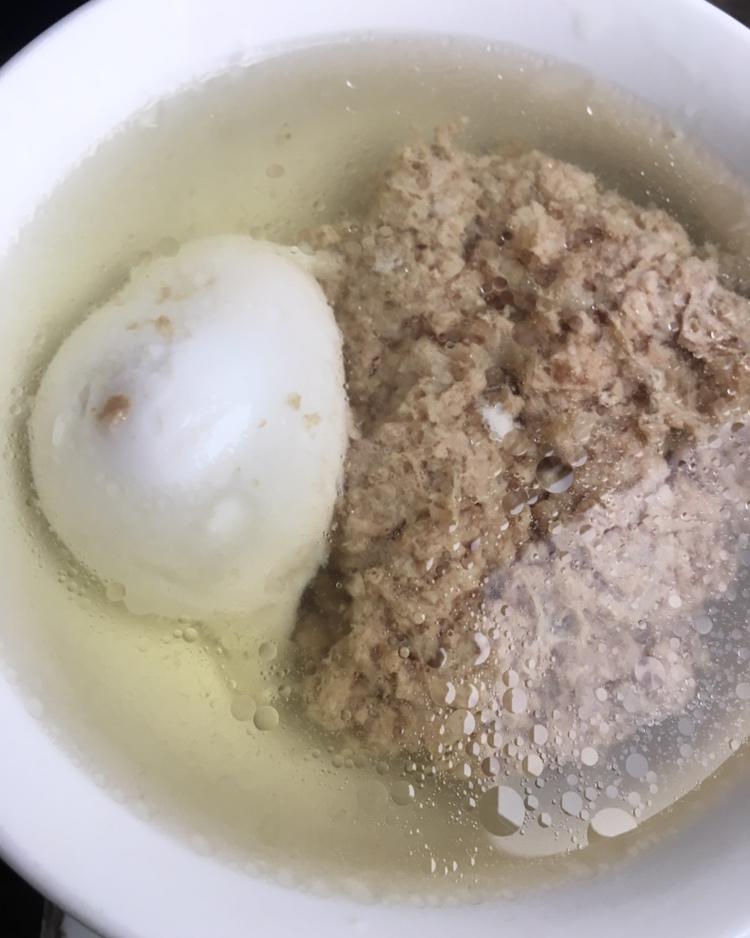 超简单营养鸡蛋肉饼汤