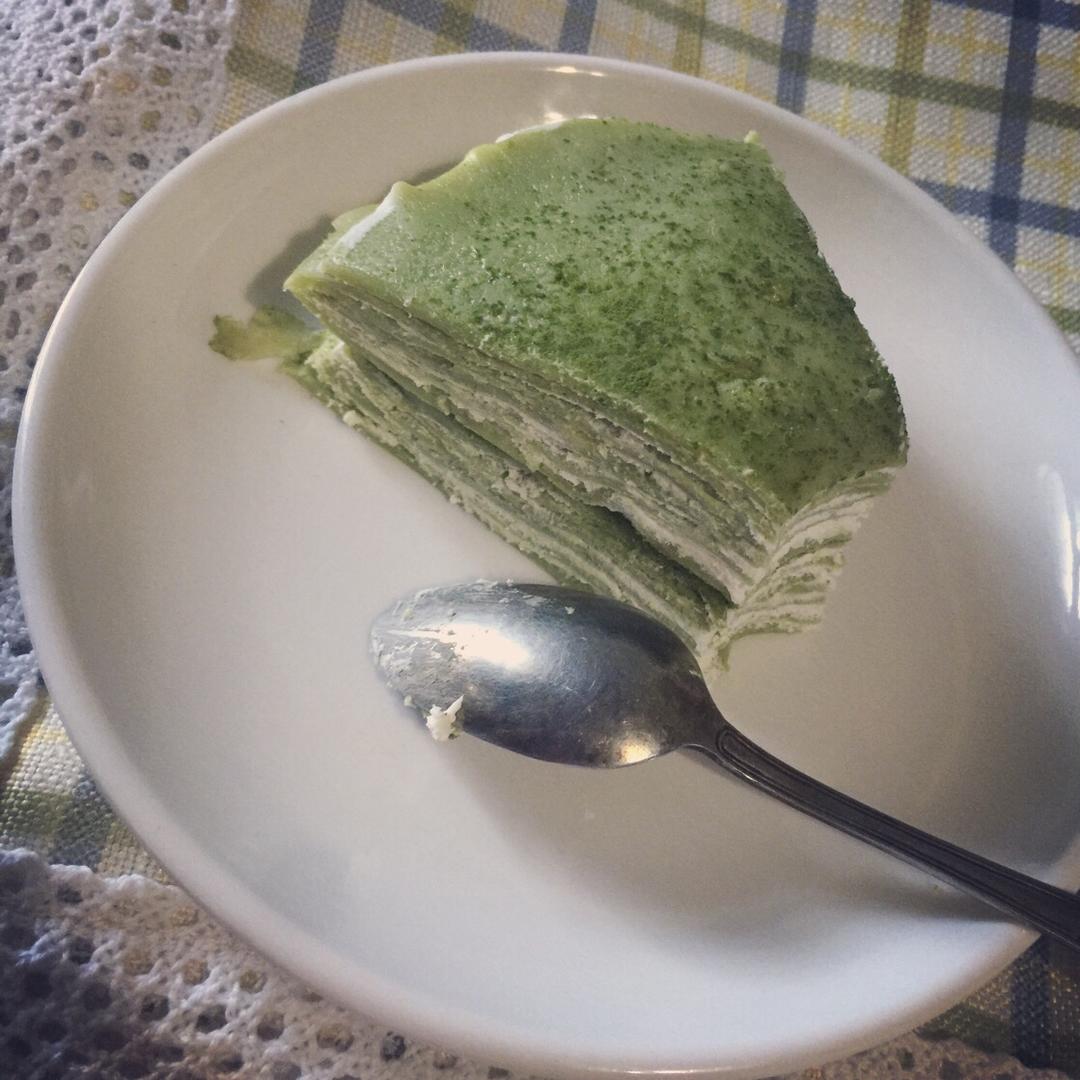 美味的煎蛋糕—抹茶千层蛋糕