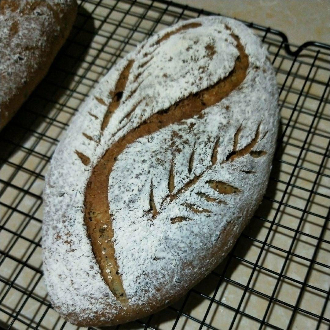 全麦核桃包～软欧包