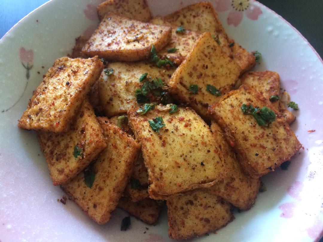 hellofishes做的麻辣孜然鱼豆腐