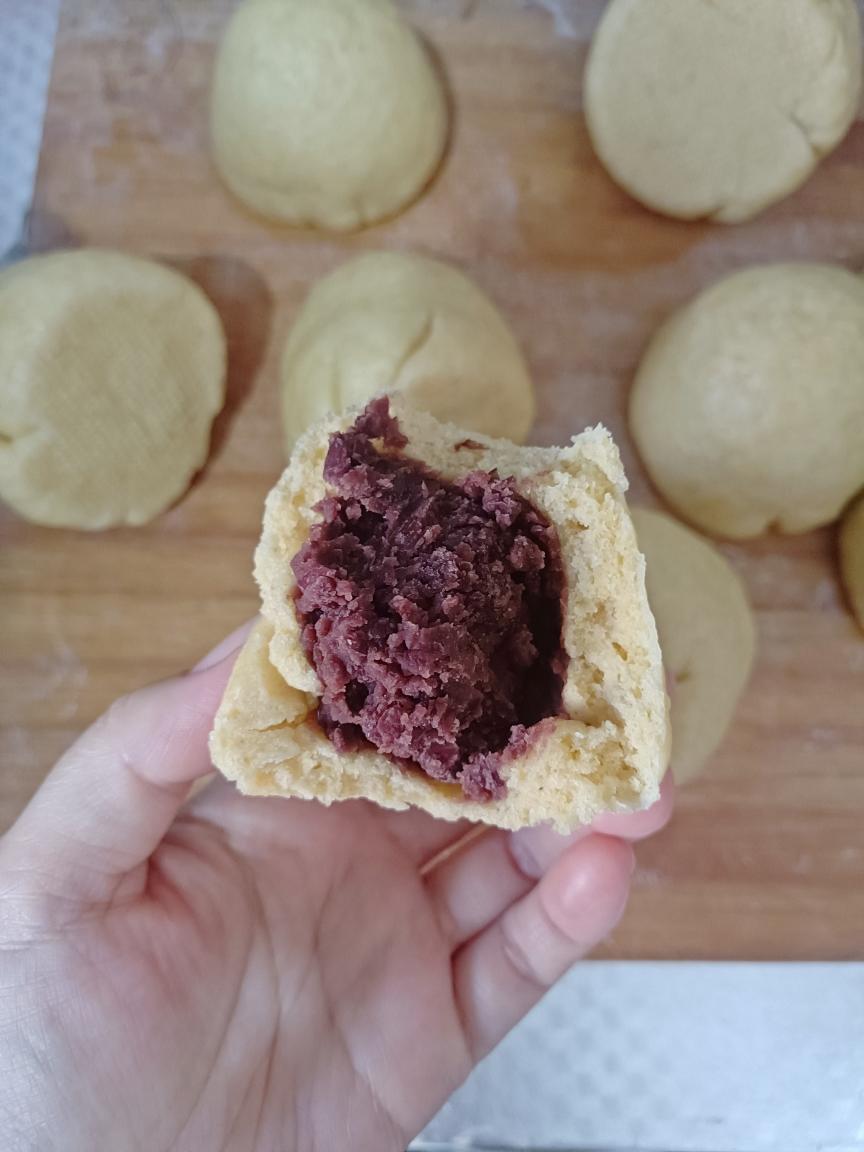 玉米面红豆包（含红豆馅制作）