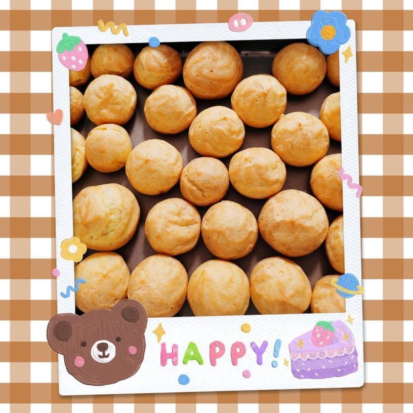 简单易成功的奶油小泡芙做法