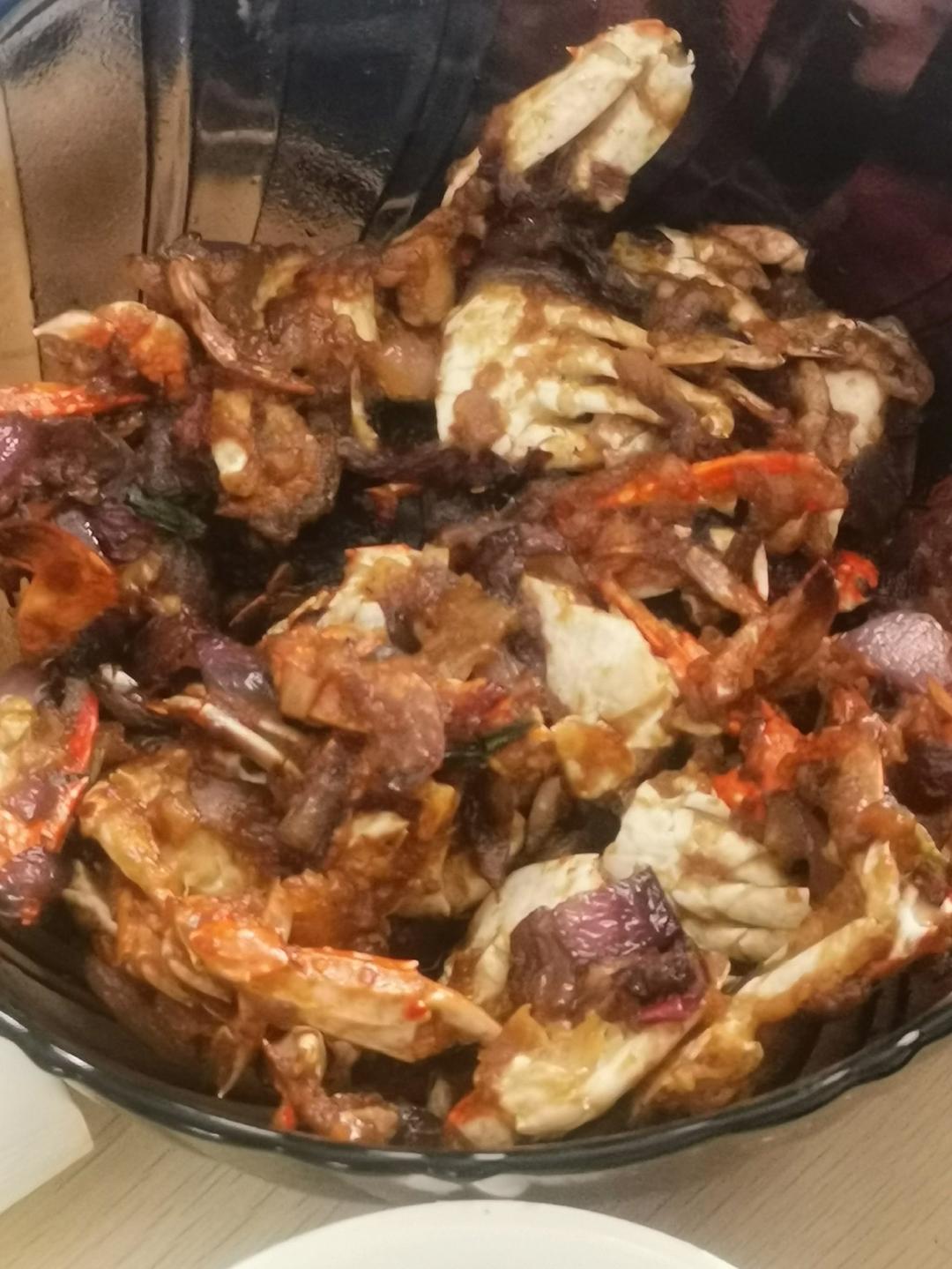 好吃到舔盘、超级下饭的酱爆梭子蟹