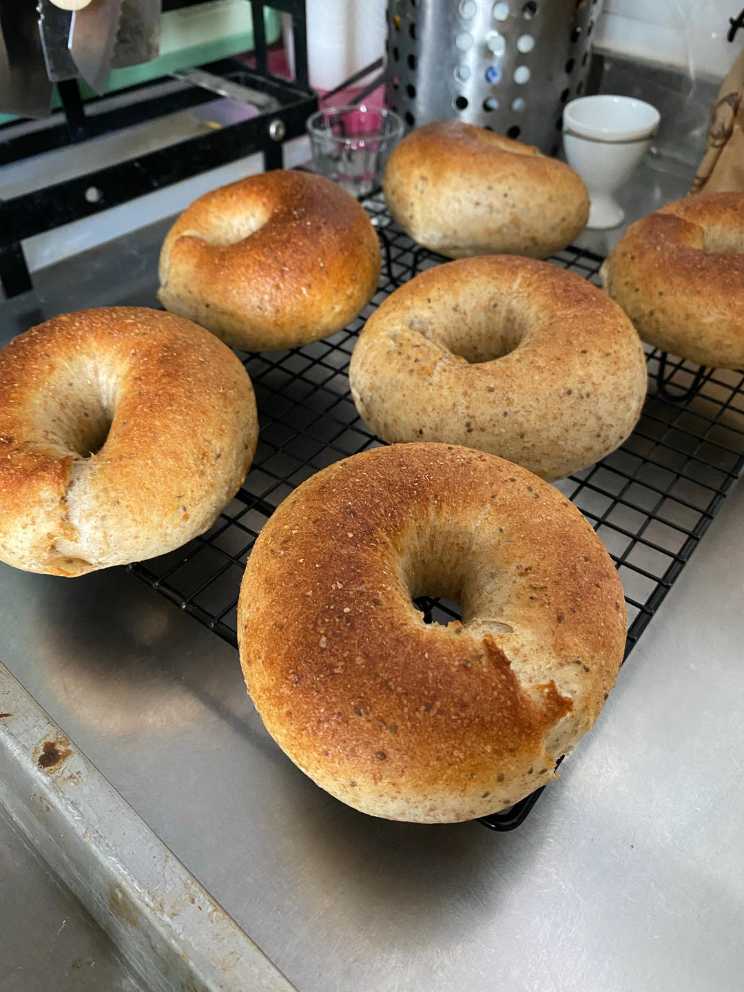 免揉无油低脂燕麦贝果