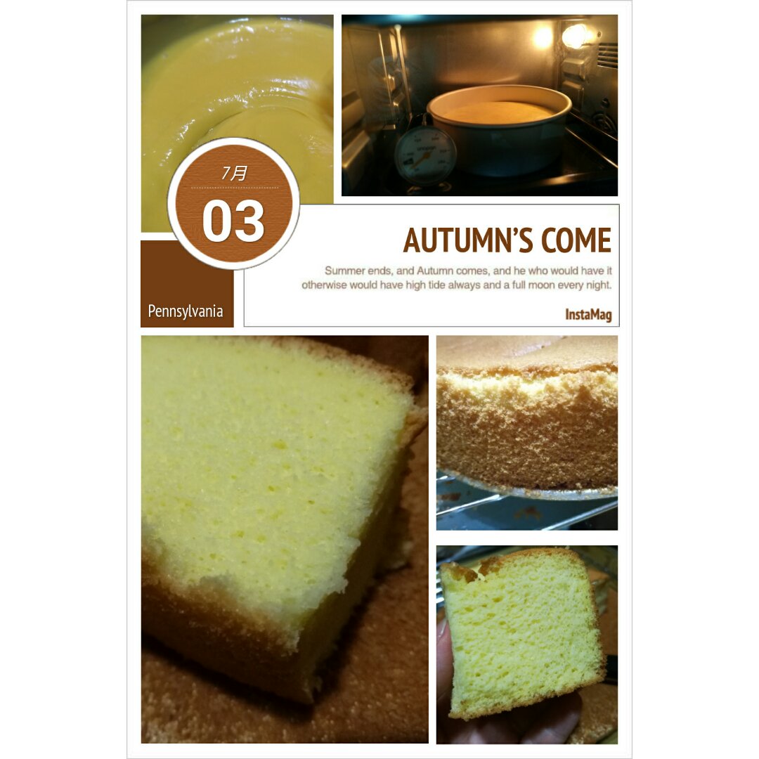 香蕉奶味戚风蛋糕（加葡萄干）