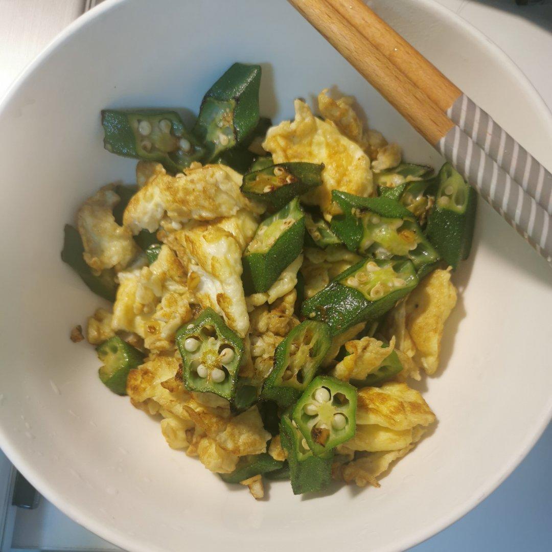 低脂低卡，简单易做的秋葵炒鸡蛋