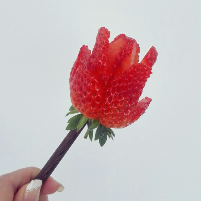 草莓玫瑰花