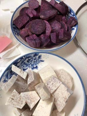 无油无糖纯全麦芋泥紫薯紫米面包的做法 步骤6
