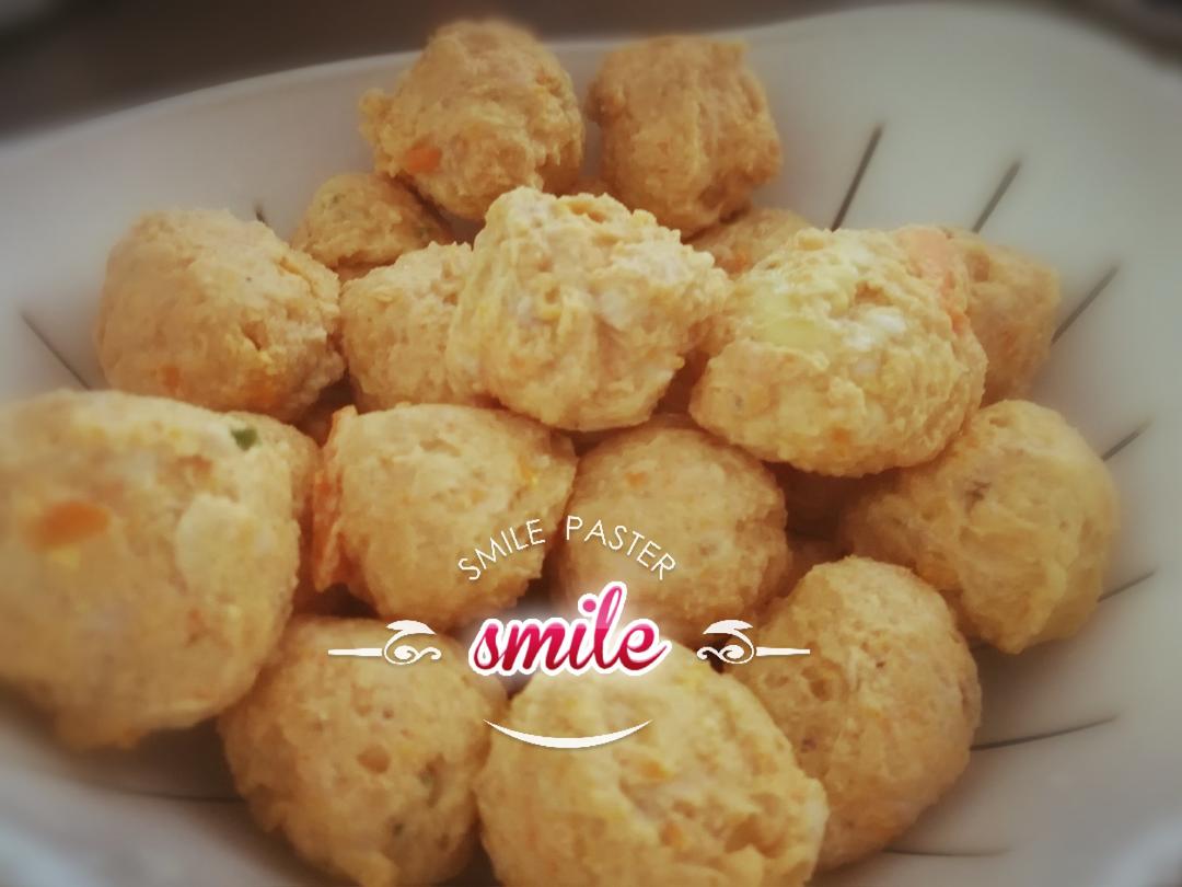 煮出来的胡萝卜鸡肉丸-超Q弹