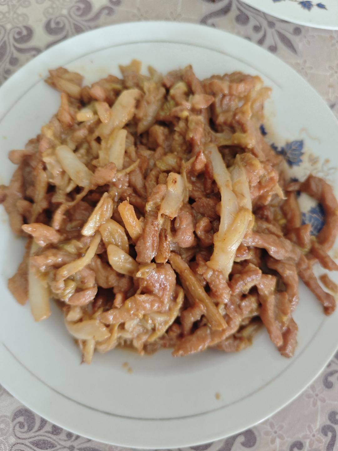 白菜炒肉丝