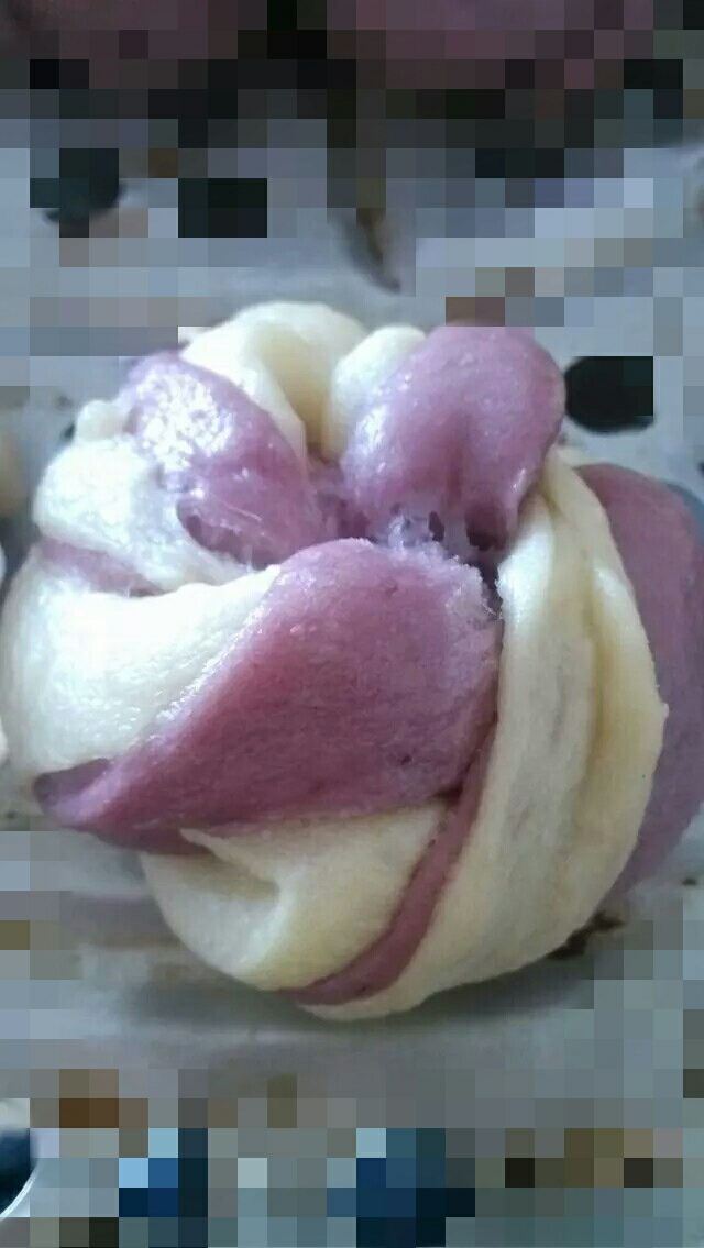 紫薯白面花卷的做法