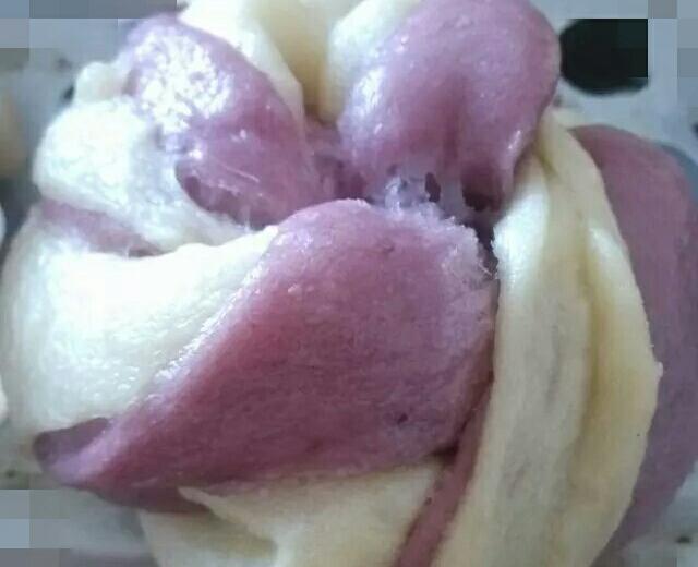 紫薯白面花卷的做法