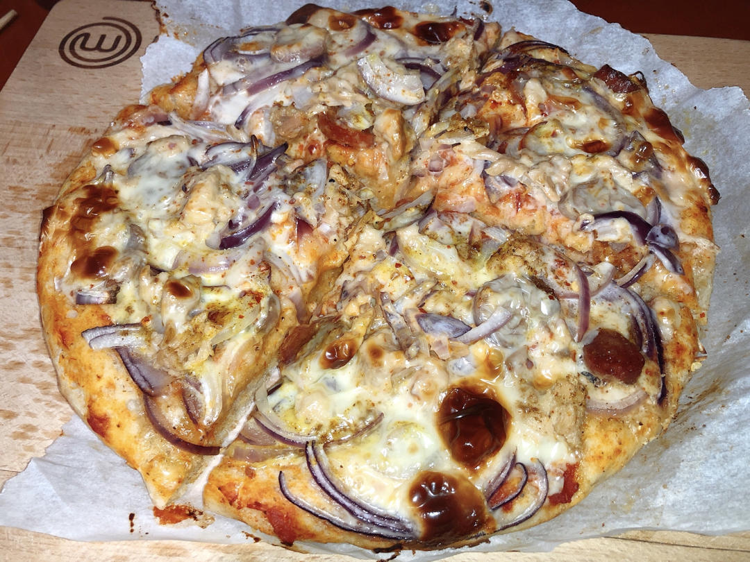 🍕单手披萨｜卡卡爸·教小白｜第一张披萨