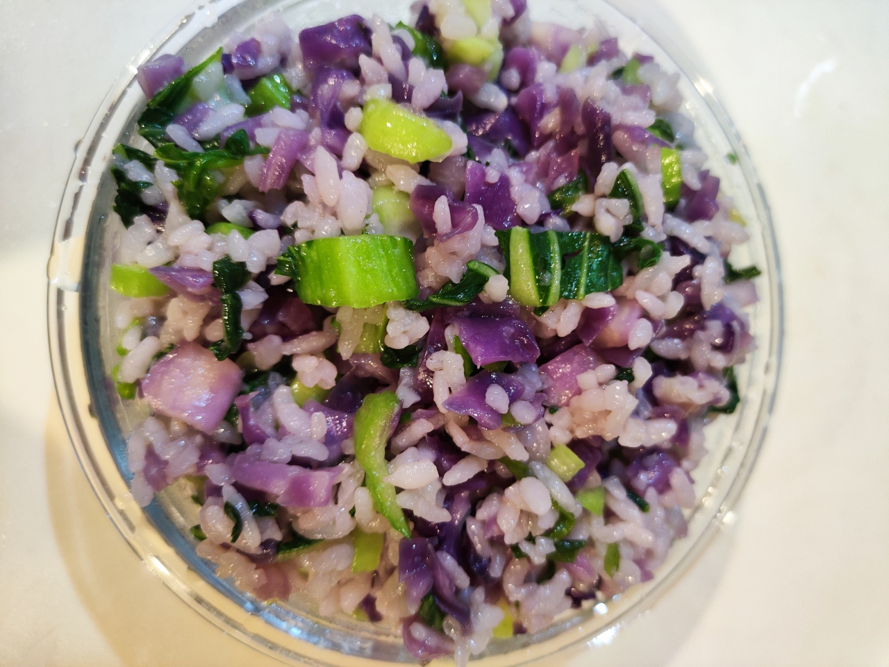 低脂营养健康的紫甘蓝炒饭