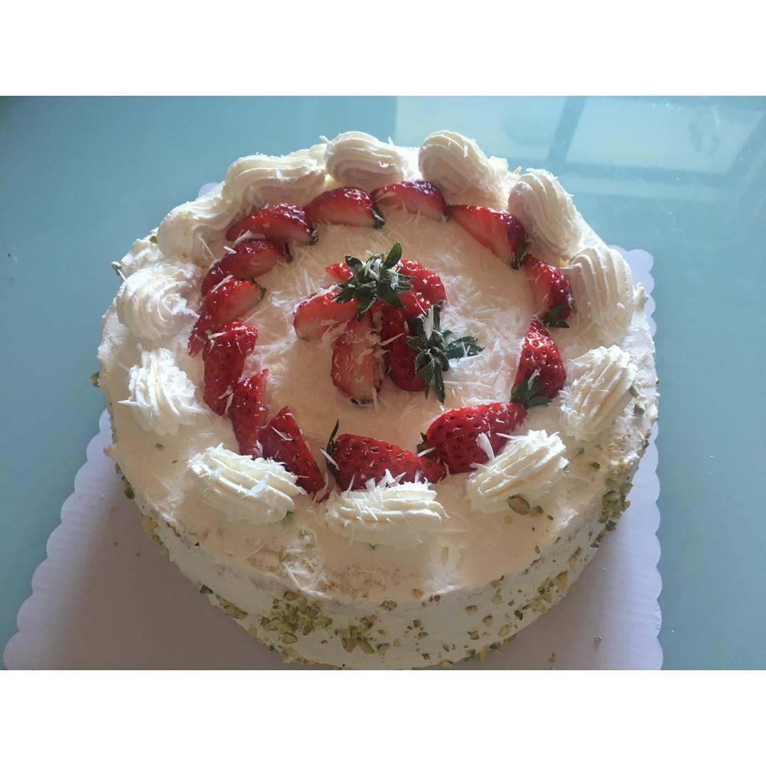 可可草莓裸蛋糕