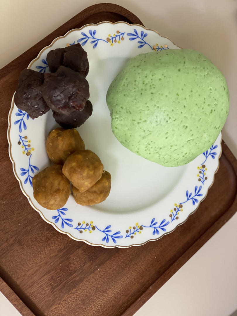 《Tinrry+》咸蛋黄肉松青团+红豆沙青团
