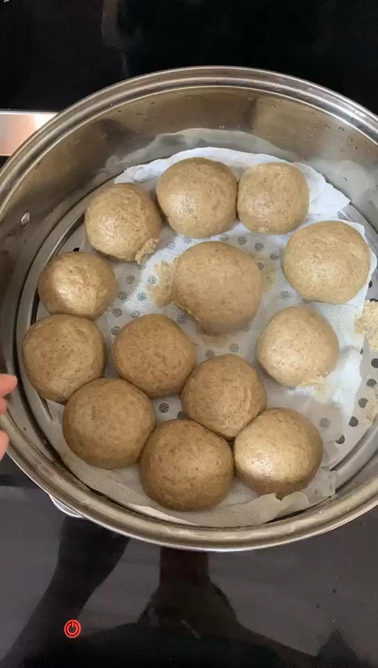 黑全麦无糖馒头