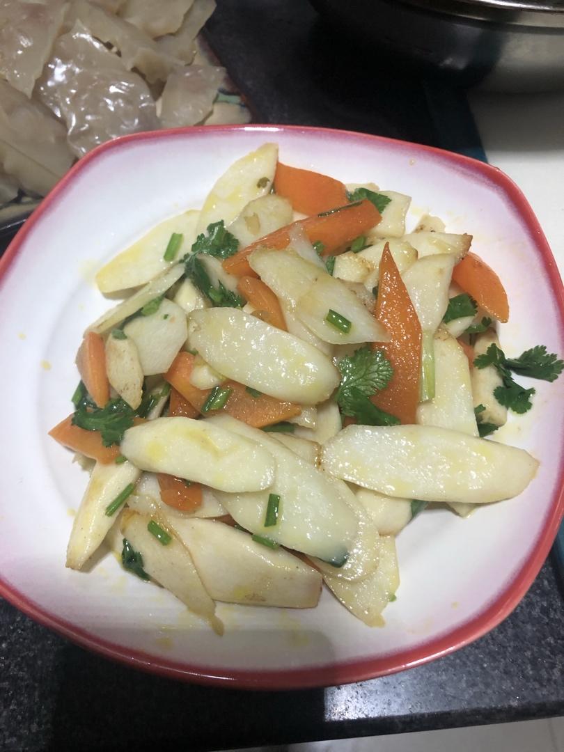 胡萝卜炒山药