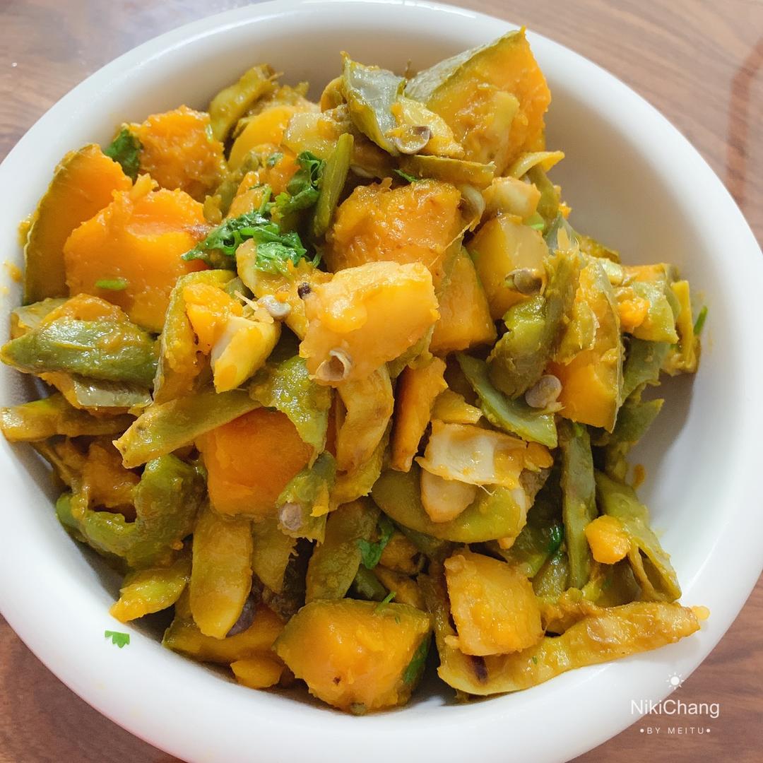 豆角炖南瓜的做法