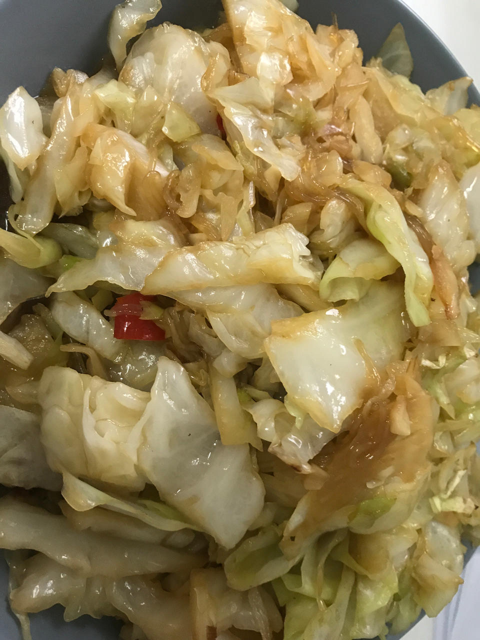 最近爱吃粉丝粉条～包菜炒粉丝