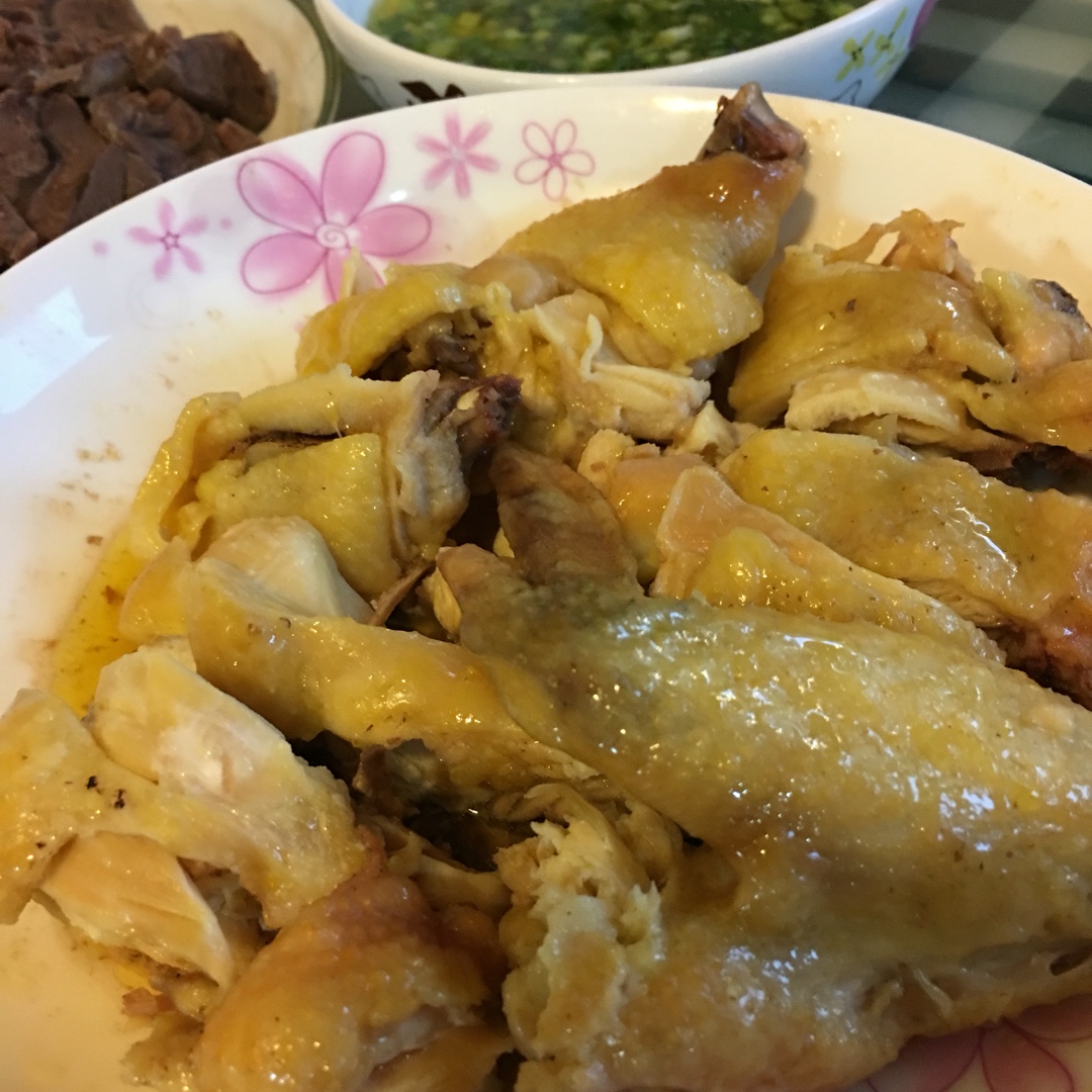 香蒸葱油鸡