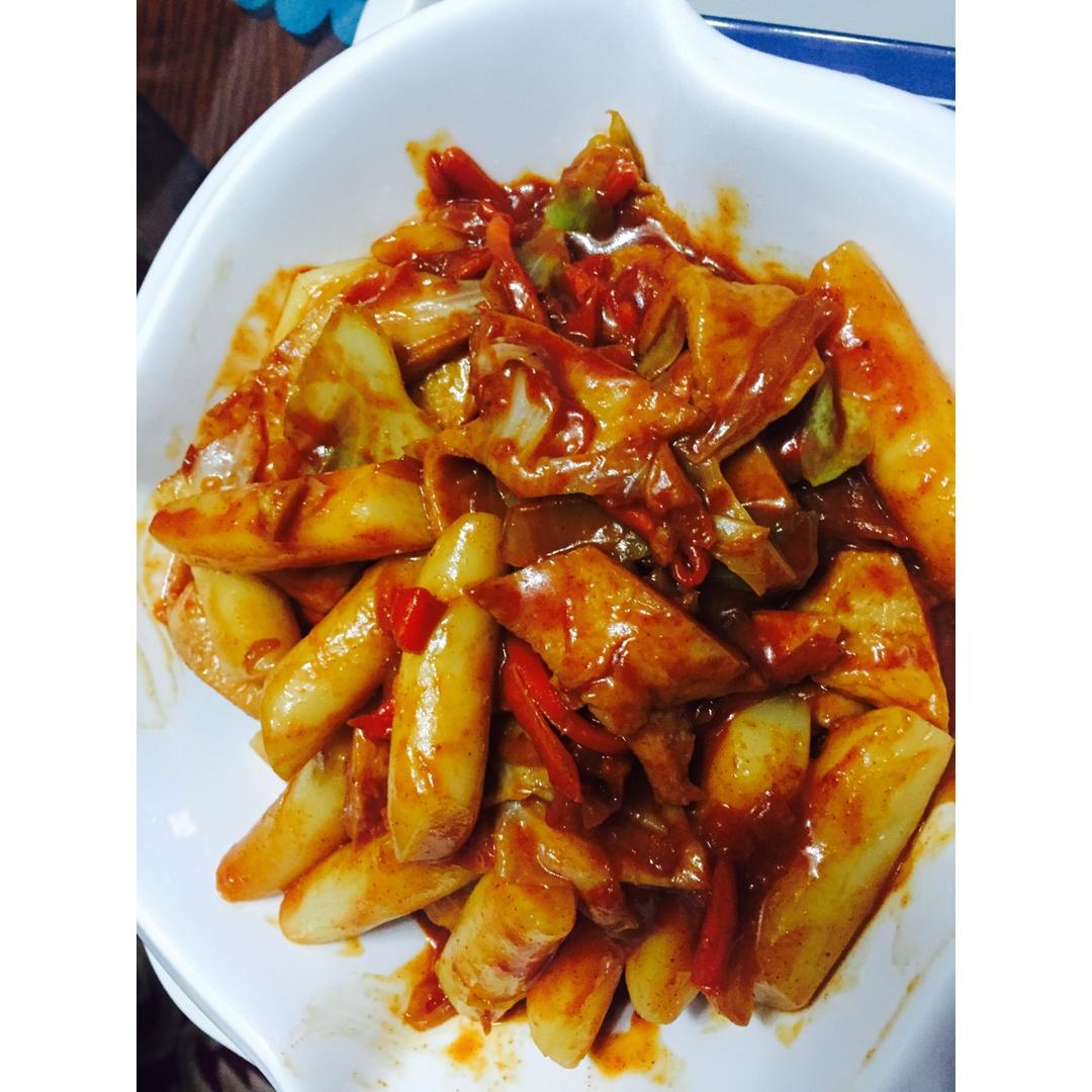 韩式辣炒年糕（or网红芝士套路之芝心年糕）