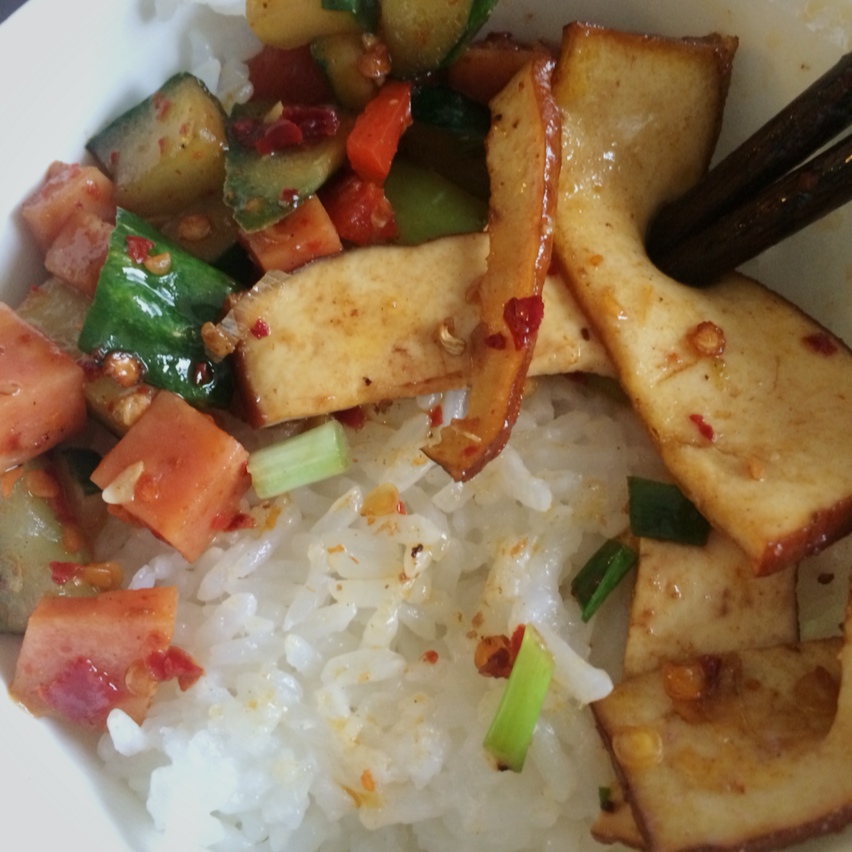 黄瓜炒火腿