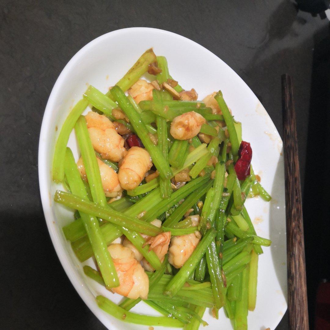 香芹炒虾仁