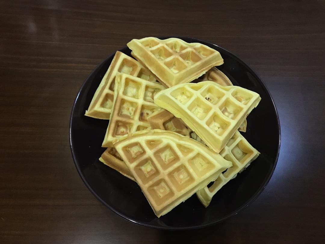 超快手华夫饼（不用泡打粉，不用打发）的做法