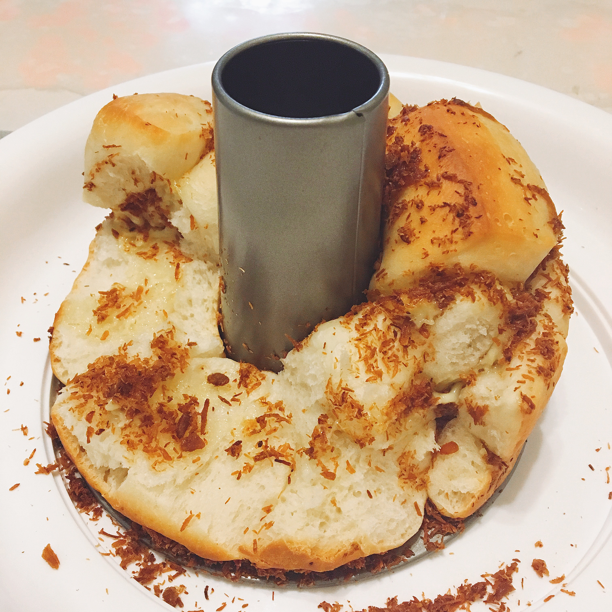 肉松手撕面包—超软会爆浆的面包哟