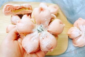 粉色系樱花面包（桂花绿豆沙馅）的做法 步骤24
