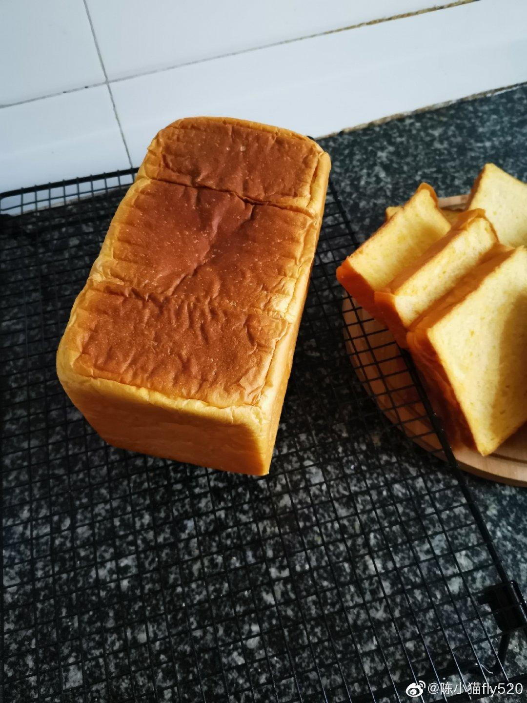南瓜吐司，奶香南瓜吐司，极致柔软，直接法
