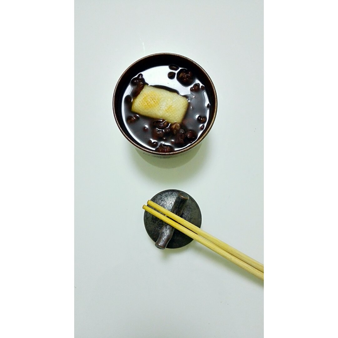 烤麻糬红豆汤