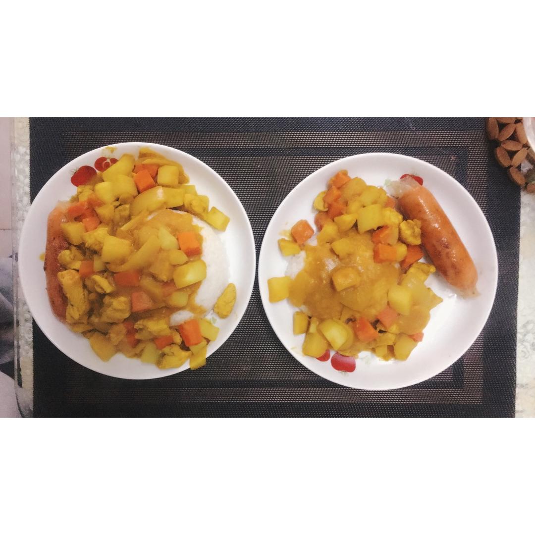 椰浆咖喱鸡肉饭