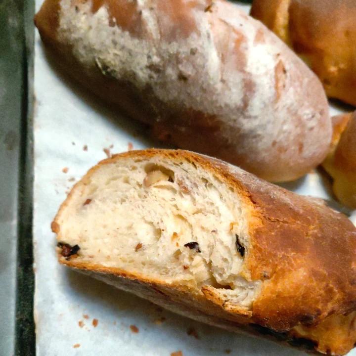 全麦蔓越莓核桃软欧包